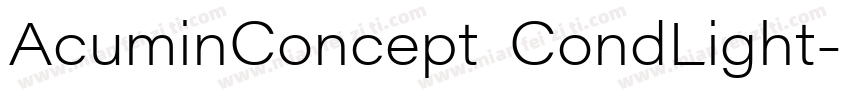 AcuminConcept CondLight字体转换